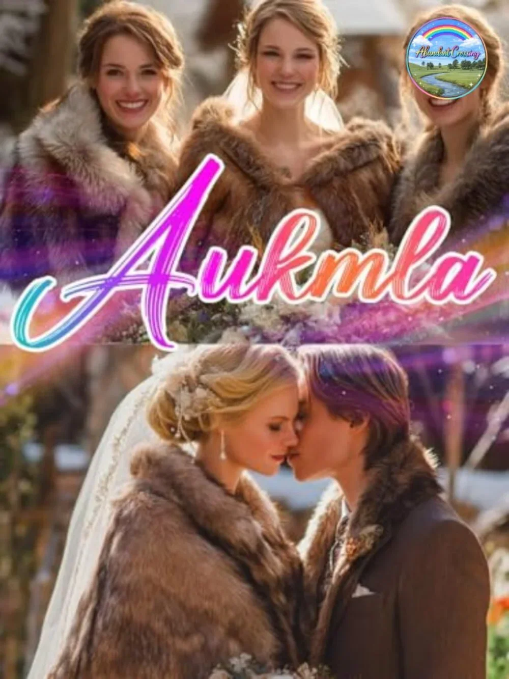 Faux Fur Wedding Shawl with Rhinestone Brooch Bridal Wrap Stole
